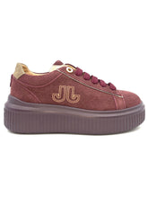 Carica l'immagine nel visualizzatore di Gallery, JANET & JANET Sneakers platform cremisi/gold/taupe S