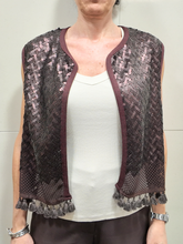 Carica l'immagine nel visualizzatore di Gallery, TENSIONE IN Gilet paillettes cioccolato