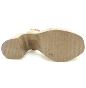 WONDERS Sandalo con cinturino in pelle sabbia Q32