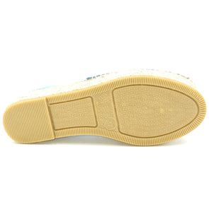 MACARENA Espadrillas platform laminato celeste K18