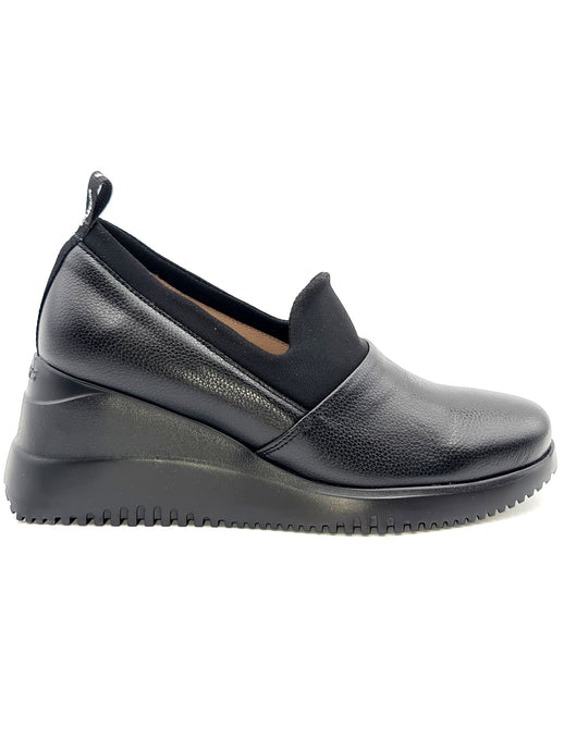 WONDERS Sneakers BABI in pelle e lycra nero C13