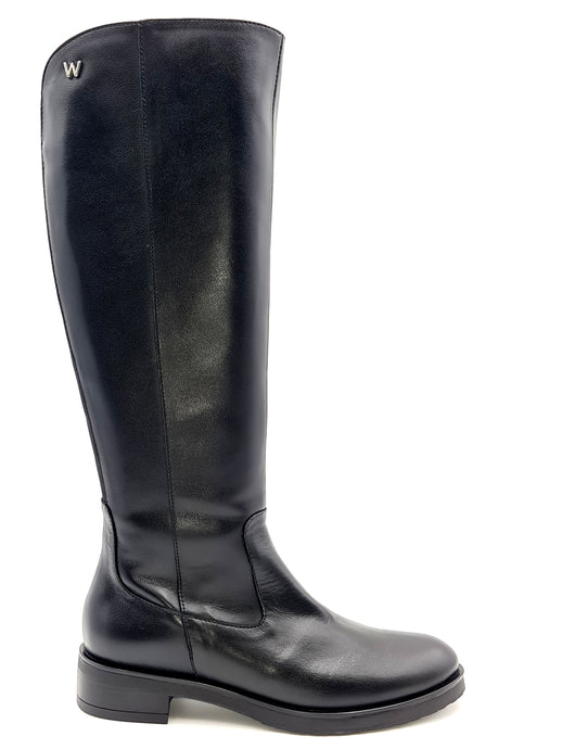 WONDERS Stivale cavallerizzo in pelle nero C25