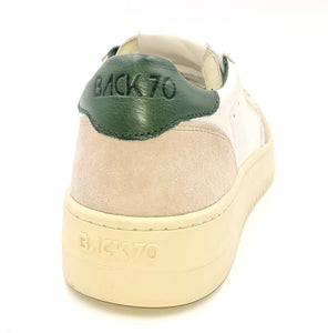 BACK 70 Sneakers stringate in pelle bianco/verde X2