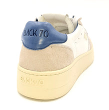 Carica l&#39;immagine nel visualizzatore di Gallery, BACK 70 Sneakers stringate in pelle bianco/blu X3