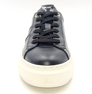 NERO GIARDINI Sneakers platform in pelle nera F37
