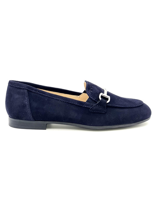 NERO GIARDINI Mocassini flat in camoscio blu R14