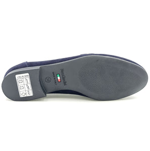 NERO GIARDINI Mocassini flat in camoscio blu R14