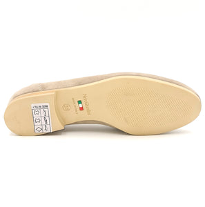 NERO GIARDINI Mocassini flat in camoscio sabbia R15