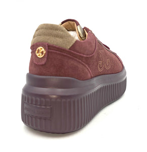 JANET & JANET Sneakers platform cremisi/gold/taupe S