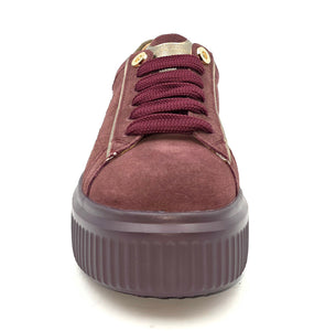 JANET & JANET Sneakers platform cremisi/gold/taupe S