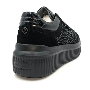 JANET & JANET Sneakers platform nera/strass Q