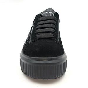 JANET & JANET Sneakers platform nera/strass Q