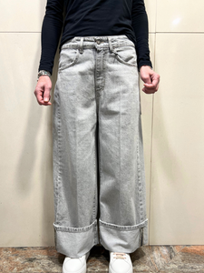 TENSIONE IN Jeans BEN grigio con risvolto