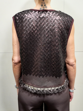Carica l'immagine nel visualizzatore di Gallery, TENSIONE IN Gilet paillettes cioccolato