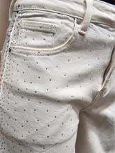 Carica l'immagine nel visualizzatore di Gallery, LE STREGHE JEANS CON STRASS offwhite