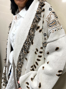 TENSIONE IN Caban stampa Bandana Beige