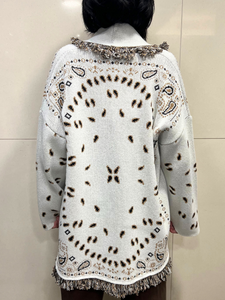 TENSIONE IN Caban stampa Bandana Beige