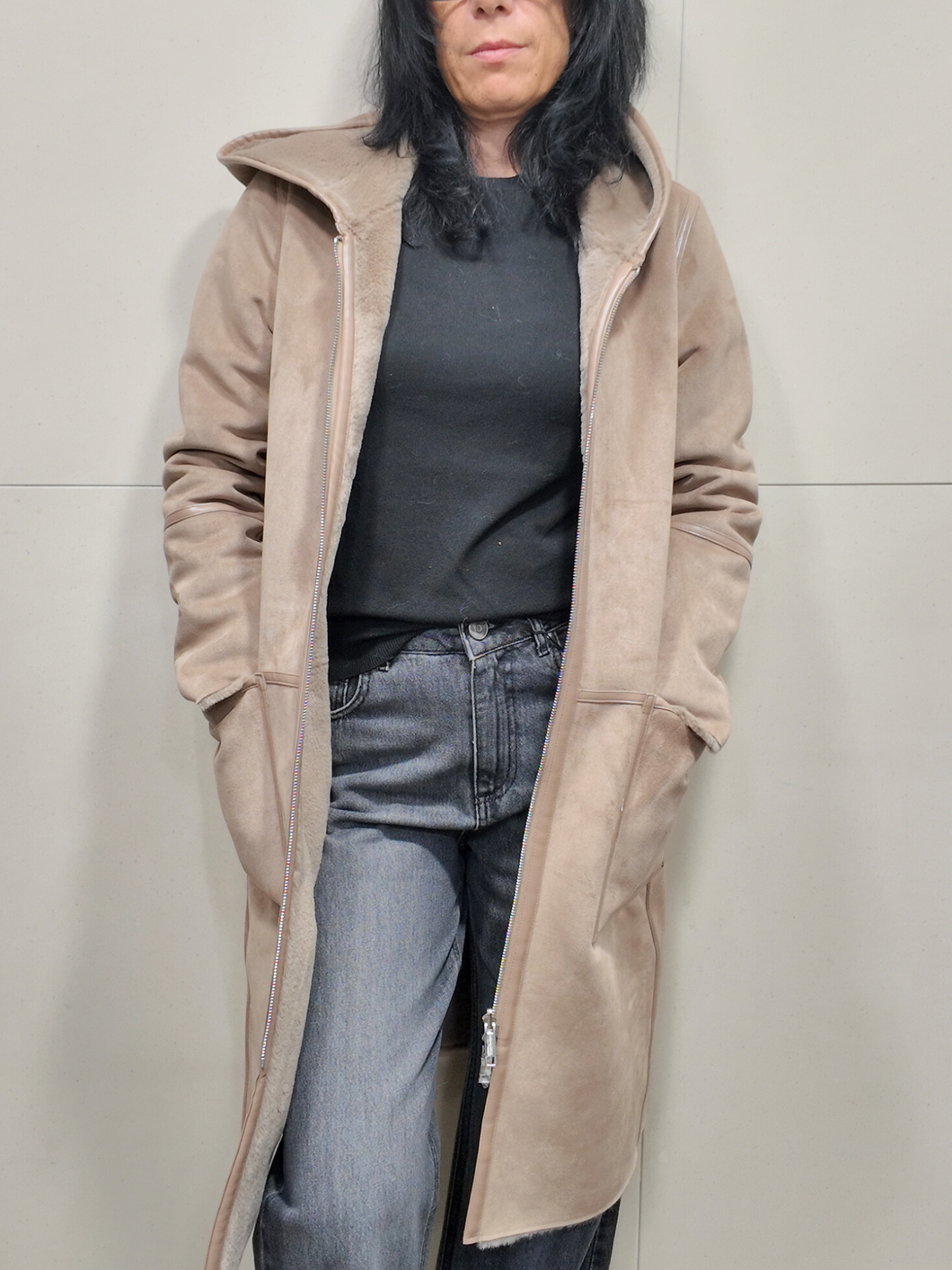 RINO & PELLE Ova reversible coat Ecomontone lungo camel