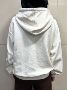 TENSIONE IN Felpa in cotone con cappuccio e scritta "PARIS" beige