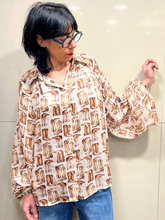 Carica l&#39;immagine nel visualizzatore di Gallery, TENSIONE IN Camicia stampa Texani