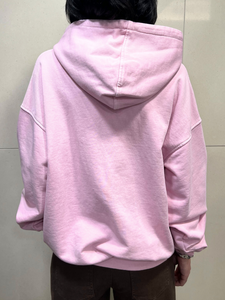 TENSIONE IN Felpa in cotone rosa con cappuccio e scritta "PARIS"