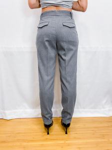 HAPPY 25 | Pantalone gessato grigio