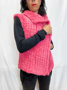 RINO E PELLE | Gilet ecopelliccia fragola