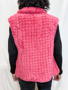 RINO E PELLE | Gilet ecopelliccia fragola
