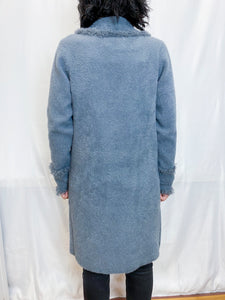 RINO E PELLE | Cappotto in maglia polvere