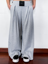 Carica l&#39;immagine nel visualizzatore di Gallery, TENSIONE IN | Pantalone palazzo felpa garzata grigio