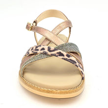 Carica l'immagine nel visualizzatore di Gallery, NERO GIARDINI Sandalo flat dettagli animalier W37