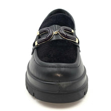 Carica l'immagine nel visualizzatore di Gallery, ENVAL SOFT Mocassino in pelle nero E52