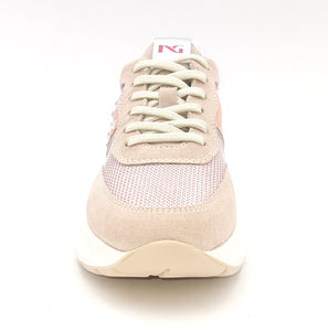 NERO GIARDINI Sneakers in pelle e tessuto rosa R18