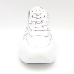NERO GIARDINI Sneakers zeppa in pelle bianca R21