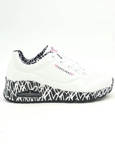SKECHERS Street L.A. bianca con cuori neri U58