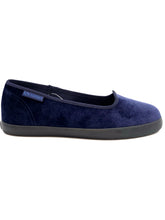 Carica l&#39;immagine nel visualizzatore di Gallery, SUPERGA BALLERINA VELVET NAVY 23W