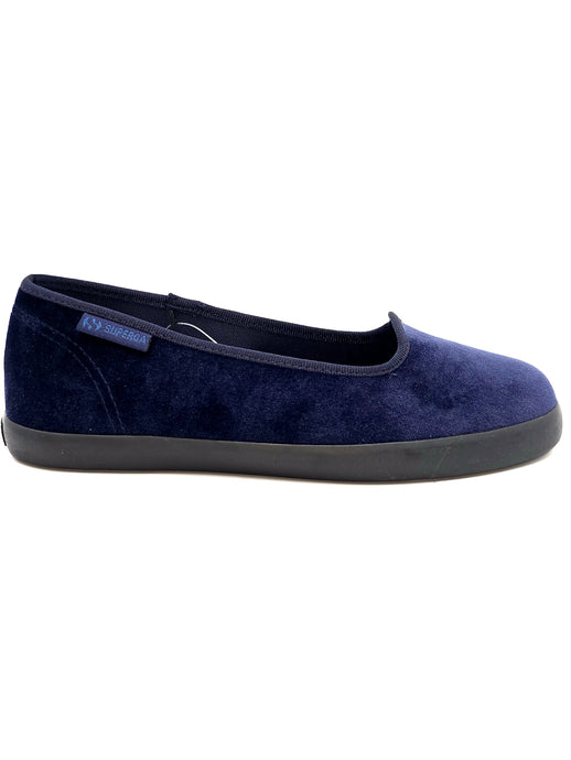 SUPERGA BALLERINA VELVET NAVY 23W