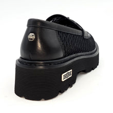 Carica l'immagine nel visualizzatore di Gallery, CULT  Mocassini SLASH 4695 LOW PELLE e tessuto NERO G4