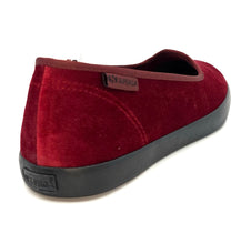Carica l&#39;immagine nel visualizzatore di Gallery, SUPERGA BALLERINA VELVET RED BORDEAUX 22W