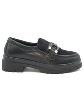 Carica l'immagine nel visualizzatore di Gallery, ENVAL SOFT Mocassino in pelle nero E52