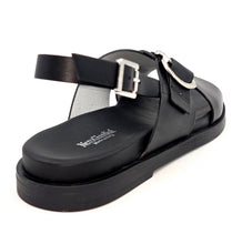 Carica l'immagine nel visualizzatore di Gallery, NERO GIARDINI Sandalo flat incrocio nero W38