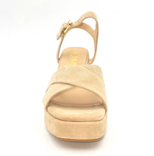 Carica l'immagine nel visualizzatore di Gallery, JANET &amp; JANET Sandalo platform suede beige X7