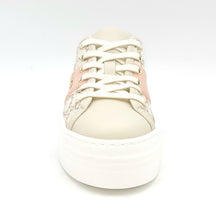 Carica l&#39;immagine nel visualizzatore di Gallery, NERO GIARDINI Sneakers logate beige e rosa R22