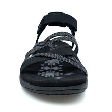 Carica l&#39;immagine nel visualizzatore di Gallery, SKECHERS Sandalo Reggae Slim - Meadow Grazer nero K23