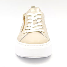 Carica l&#39;immagine nel visualizzatore di Gallery, NERO GIARDINI Sneakers platform in pelle beige R10