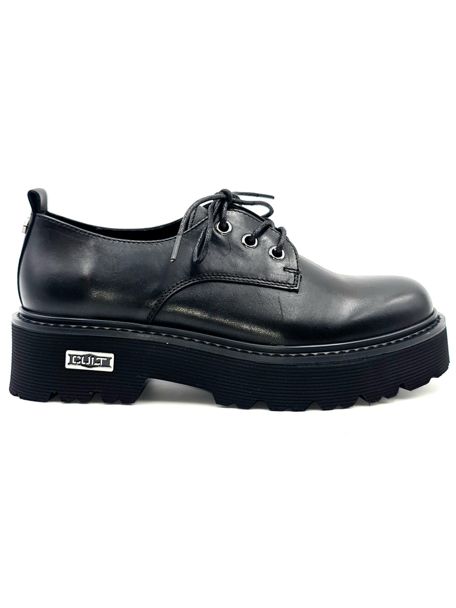 CULT OXFORD PLATFORM SLASH 3041 LOW PELLE NERO G3 – Alberto Calzature