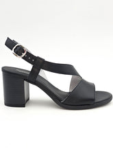 Carica l'immagine nel visualizzatore di Gallery, NERO GIARDINI Sandalo in pelle nero tacco 70 W26