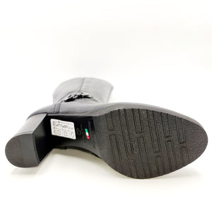 NERO GIARDINI Stivale pelle nero plateau H50