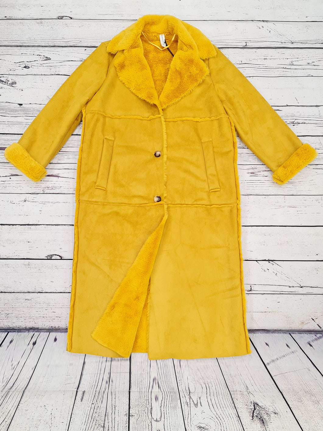 TENSIONE IN Cappotto taglio vivo giallo