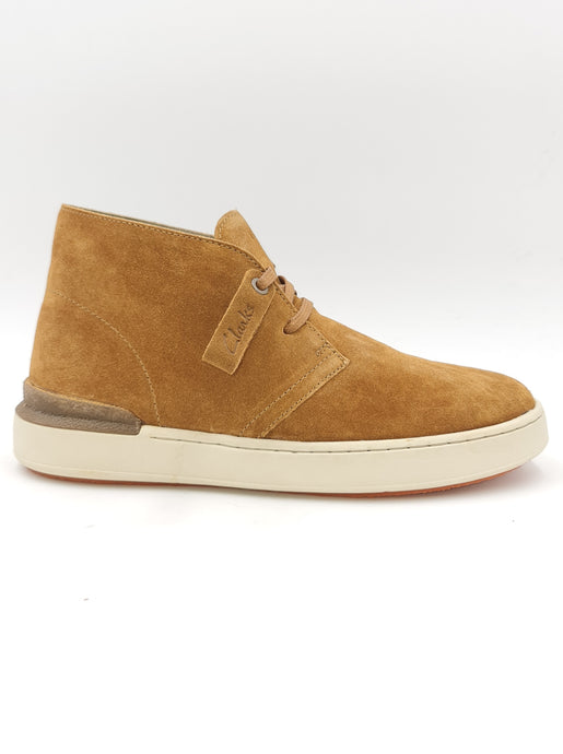 CLARKS polacchina in camoscio cognac court lite O12